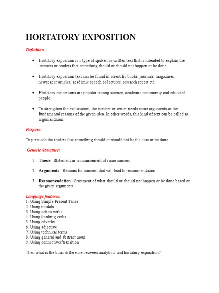 Contoh Teks Hortatory Exposition Tentang Kesehatan