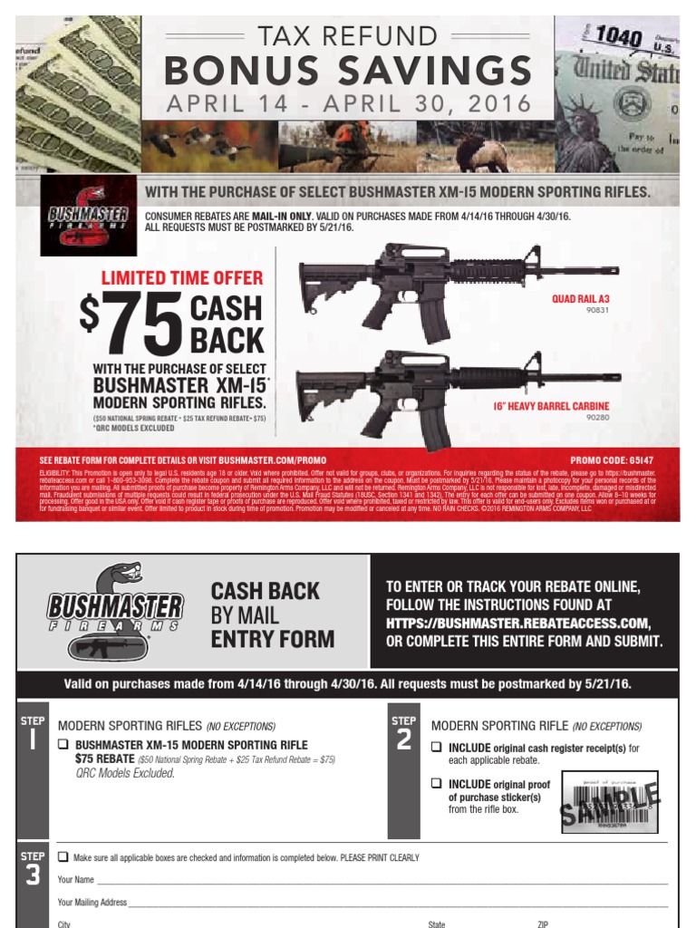 Bushmaster Rebate Forms