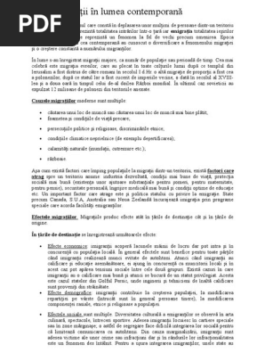 MigraÅ£ii In Lumea ContemporanÄƒ