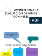 Adaptaciones a la Evaluacion de niños con discapacidad