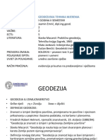 Predavanja Iz Predmeta Geodezija