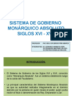 Sistema de Gobierno Monárquico Absoluto