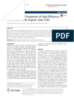 Fabrication and Properties of High-Efficiency Perovskite - PCBM Organic Solar Cell