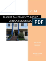 Plan de Saneamiento Basico Clinica Emcosalud 2014