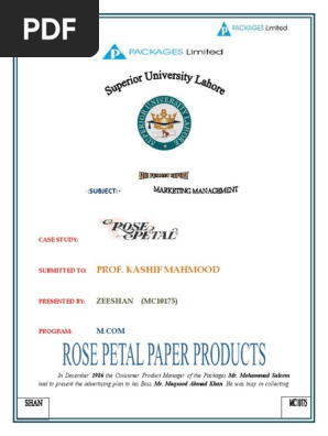 Rose Petal Case Study(Superior University) Shan