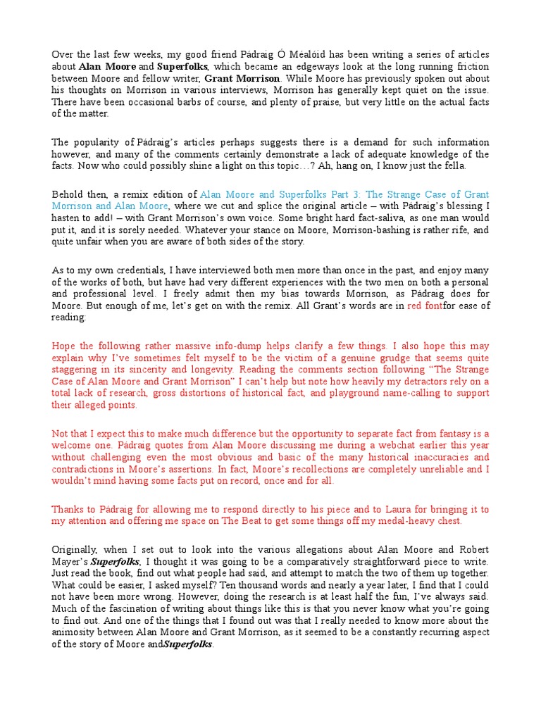 The Strange Case of Alan Moore and Grant Morrison PDF