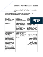 Civics and Economics 8 Vocabulary Tic