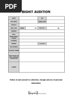 Bighit Audition Application Eng