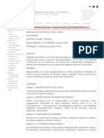 Ee-521 Propagacion y Radiacion Electromagnetica I Facultad de Ingeniería Eléctrica y Electrónica