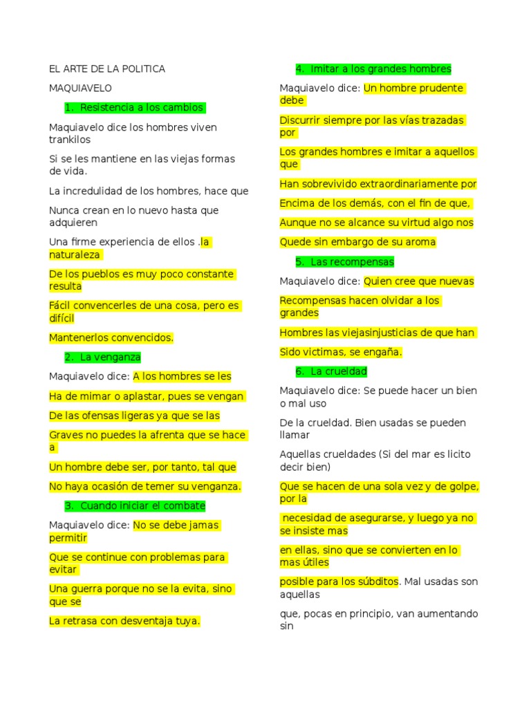 Estrategias Políticas de Maquiavelo | PDF | Nicolás Maquiavelo | El ...