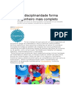 Interdisciplinaridade Forma Engenheiro Mais Completo