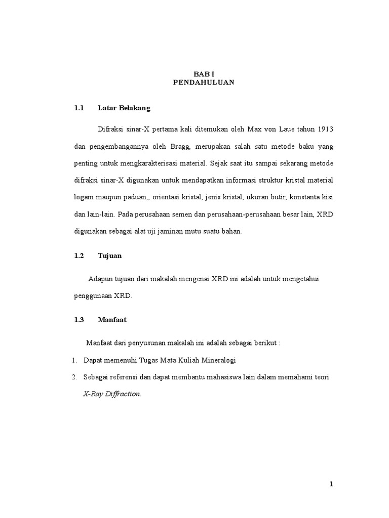 Makalah Xrd