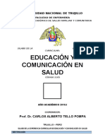 Silabo Educacion y Comunicacion en Salud 2016