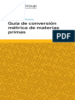 Guía de Conversión Metrica Materias Primas