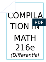 Compila Tion in Math 216e: (Differential Calculus)