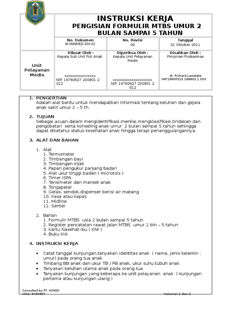 1 Ik Pengisian Formulir Mtbs Umur 2 Bulan Sampai 5 Tahun 1 Ik Pengisian Formulir Mtbs Umur 2 Bulan Sampai 5 Tahun