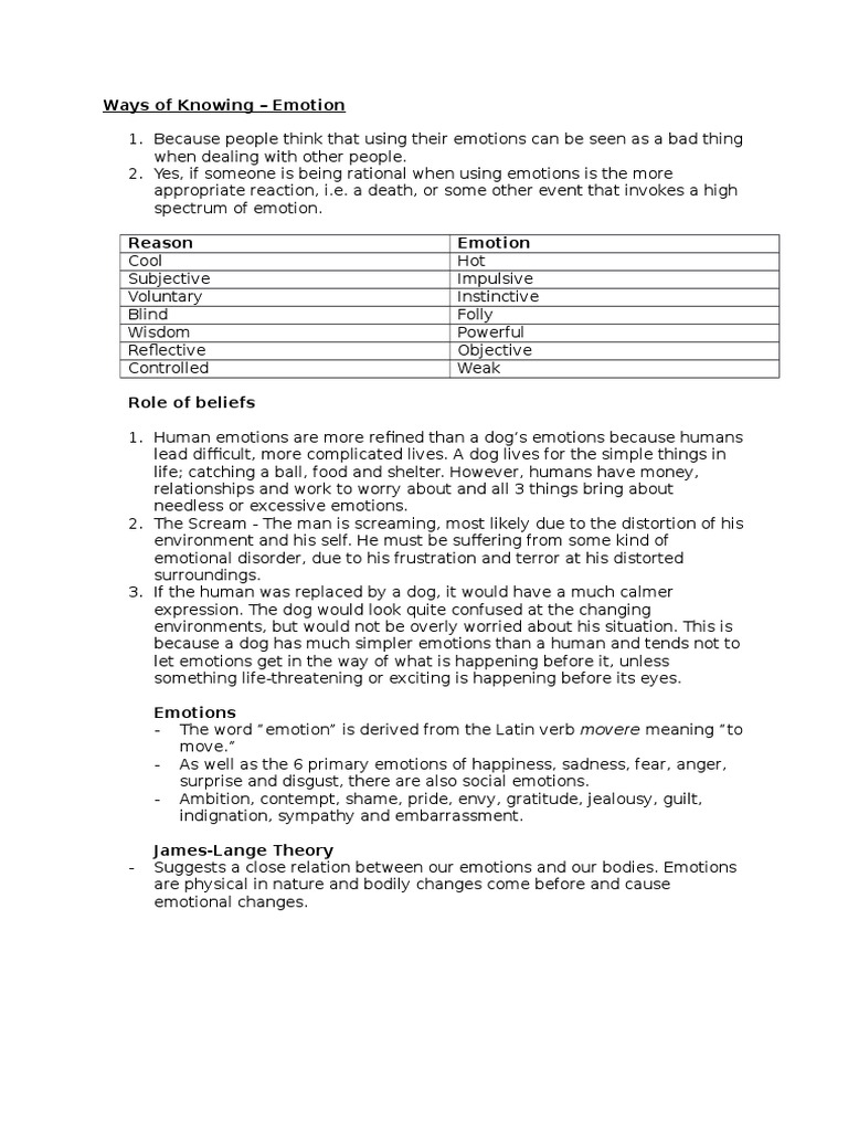 Understanding Human Emotions and Their Impact | PDF