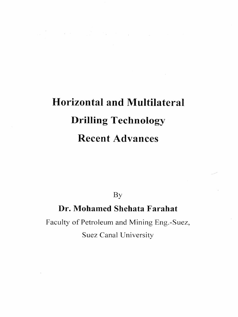 Horizontal And Multilateral Drilling Technology Recent Advances Pdf