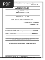 Download Memorial on Behalf of the Respondent Memorial Respondent by Nishant kumar SN309680266 doc pdf