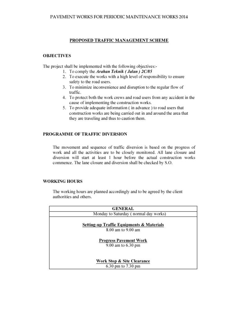 Proposed Traffic Management Scheme | PDF
