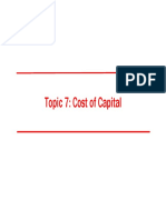 FINA2303 Topic 07 Cost of Capital