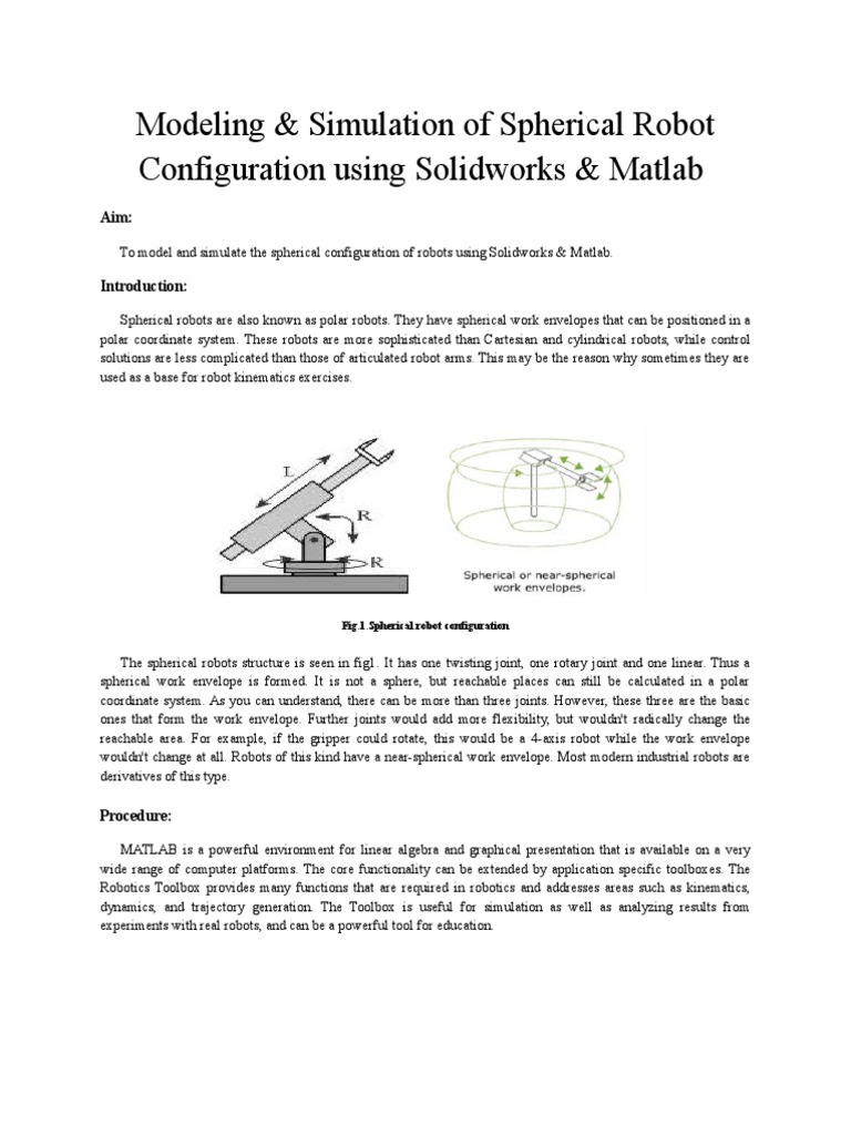 Spherical Robot Modeling in Solidworks | PDF | Sphere | Coordinate System