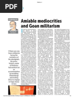 Amiable mediocrities and Goan militarism
