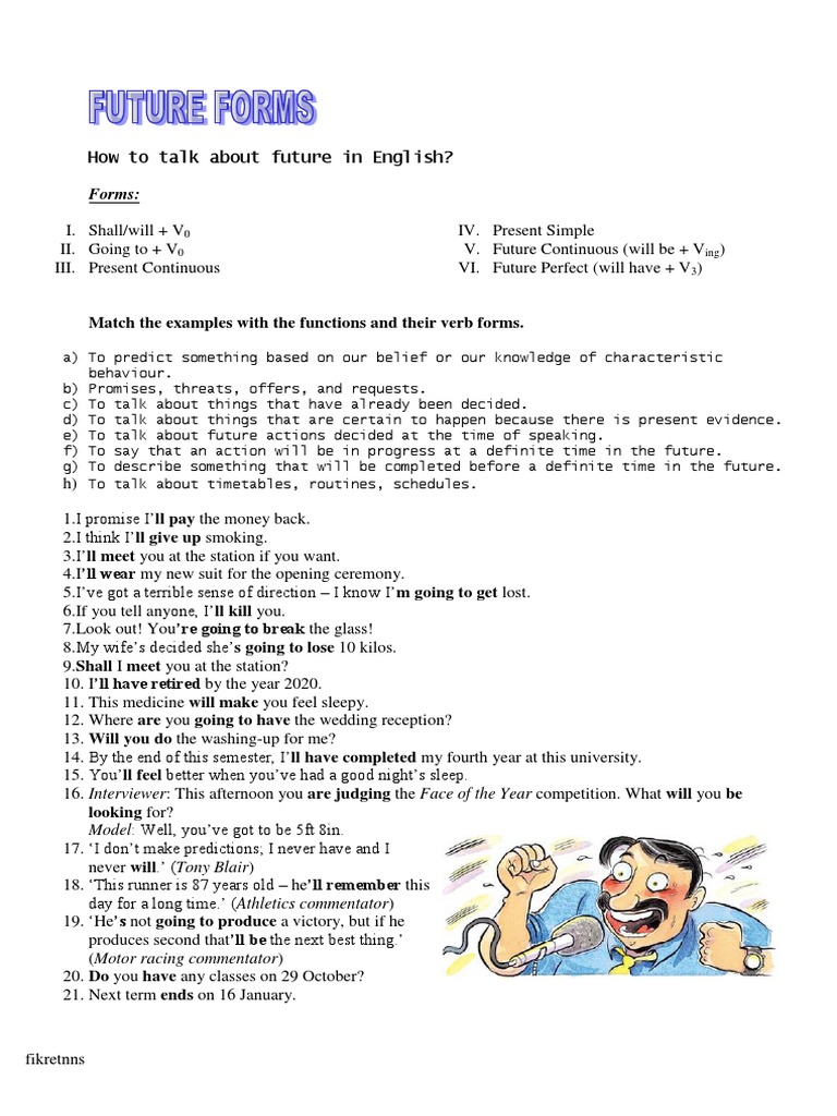 Future Tenses in English Explained | PDF | Grammatical Tense | Language ...