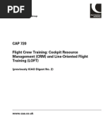 CAP720 - Flight Crew Training - CRM and LOFT