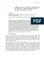 JUSI Vol 1 No 2 Pengembangan Sistem Informasi Monitoring TA Berbasis SMS Di Fasilkom Unsri