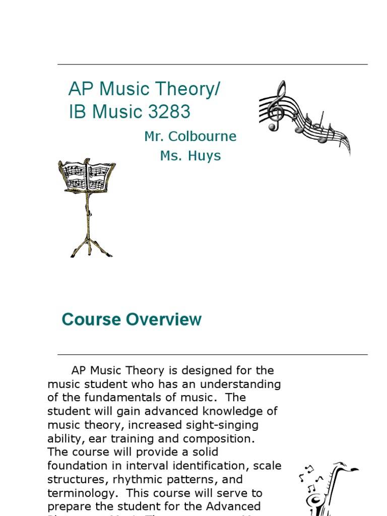 AP Music Theory Overview PDF Music Theory Harmony