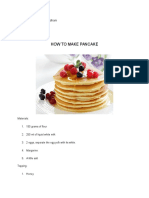 How To Make Pancake: Name: Dinda Fitri Romadhani No: 30 Class: XII.1