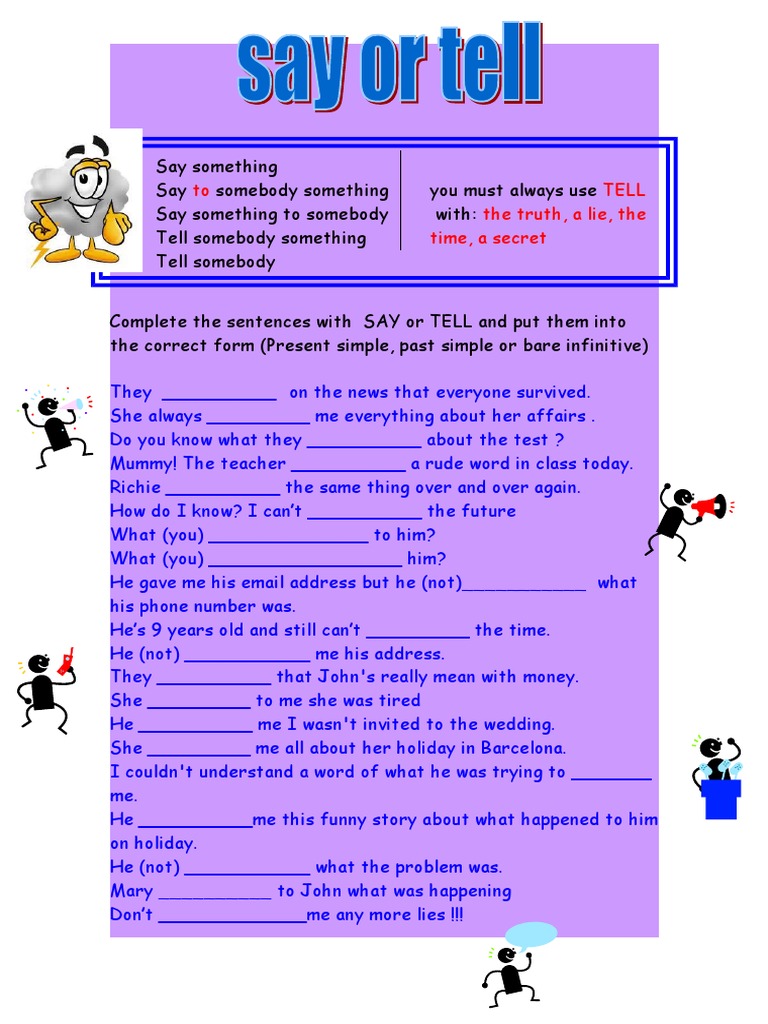 Say vs. Tell: Exercises and Examples | PDF