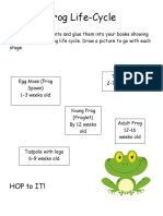 Frog Life Cycle Activity Sheet