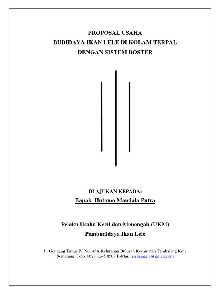 Proposal Usaha Budidaya Ikan Lele Di Kol