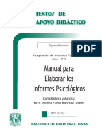 Manual Para Elaborar Los Informes Psicologicos