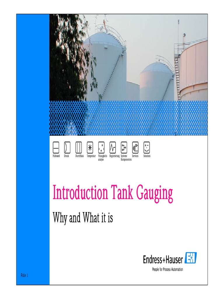 Introduction Tank Gauging Endress+Hauser PDF Tanks Computing