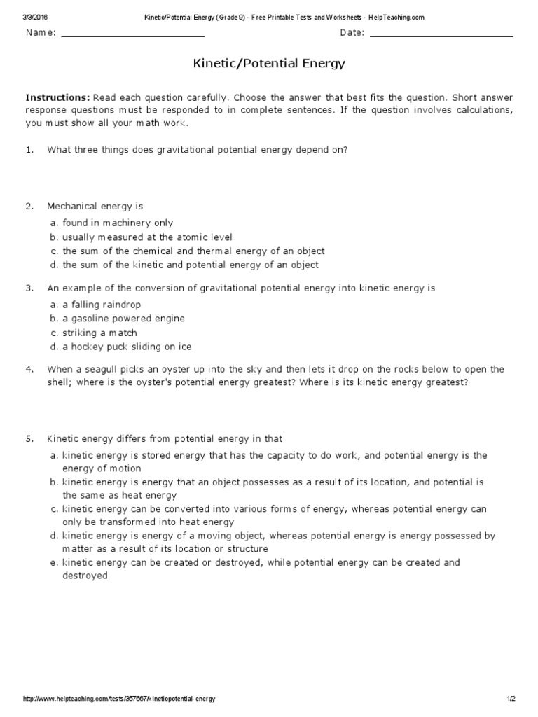 kinetic-potential-energy-grade-9-free-printable-tests-and