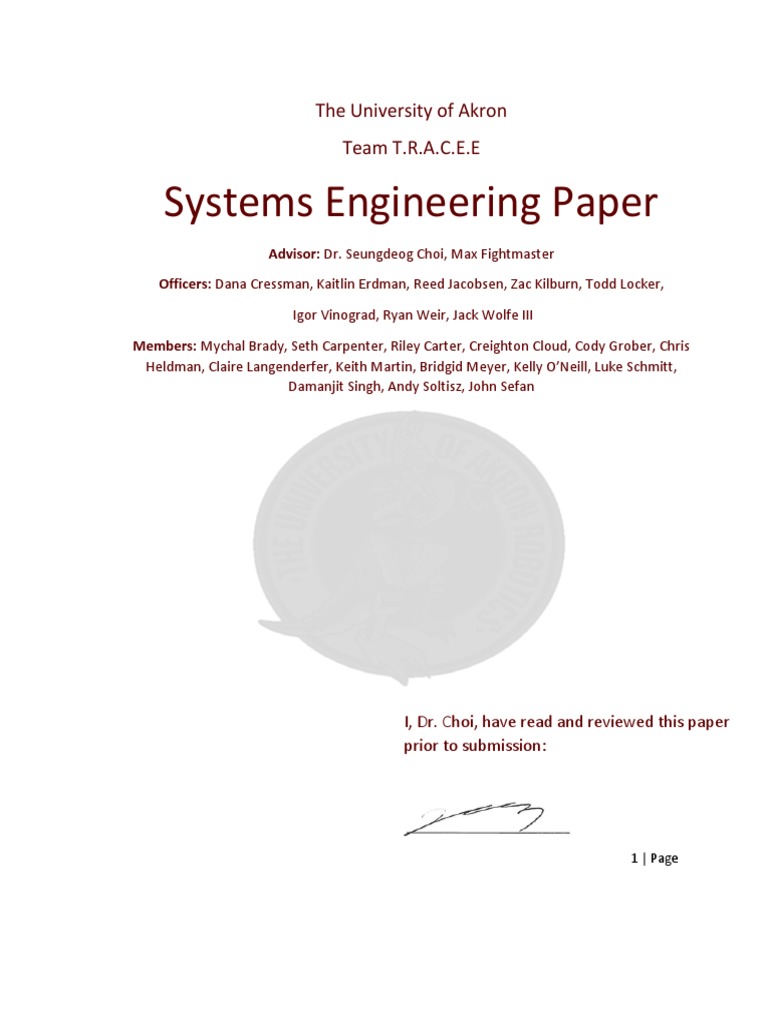 University of Akron Robotics Design Report | PDF | Reliability ...