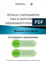 Tecnicas e Instrumentos para El Monitoreo Pedagogico