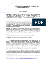 La Constitución de Cundinamarca Primera Del