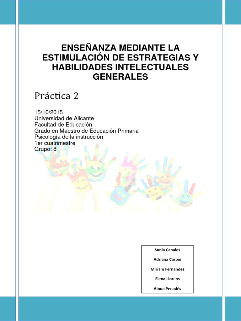 Aprender A Pensar Pdf Creatividad Educación Primaria