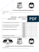 Senarai Semak Instrumen Pentaksiran Sains Pbs Tingkatan 1 2012