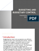 Budgeting and Budgetary Control: Presented By:-Geeta Gupta Roll No: 16