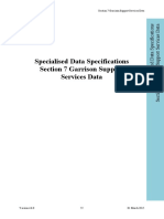 Specialised Data Specifications Section 7 Garrison Support Services Data