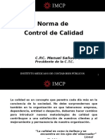 Control de Calidad Panel CCPM 14 de Noviembre 2013