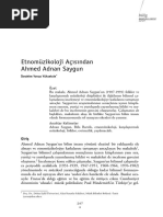 Etnomüzikoloji Açısında Ahmed Adnan Saygun