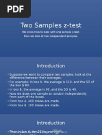 Two Samples Z-test