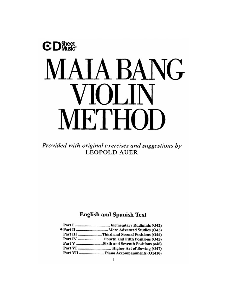 Tecnica PR Violino Parte II - Maia Bang PDF | PDF