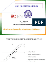 Analysis of Rocket Propulsion: Continuously Accelerating Control Volume